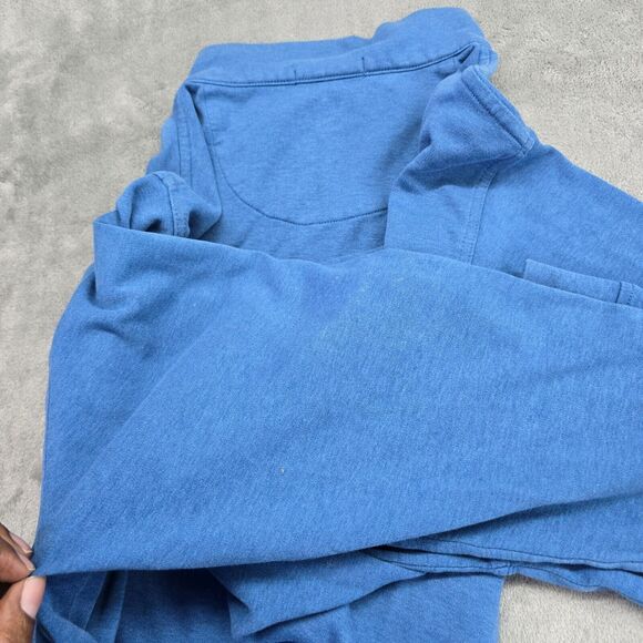 Peter Millar Quarter Zip Large 100% Cotton Blue Golf 1/4 Zip Pullover Size XL - Picture 13 of 14